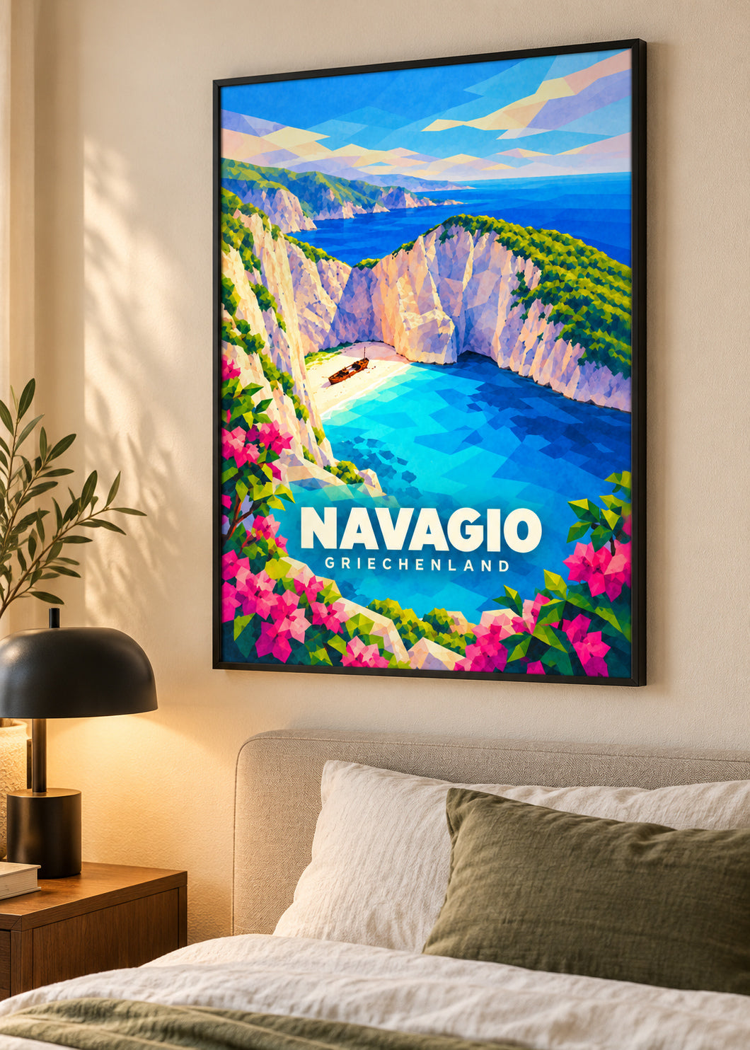 Navagio, Griechenland – schwarzer Rahmen mit Acrylglas