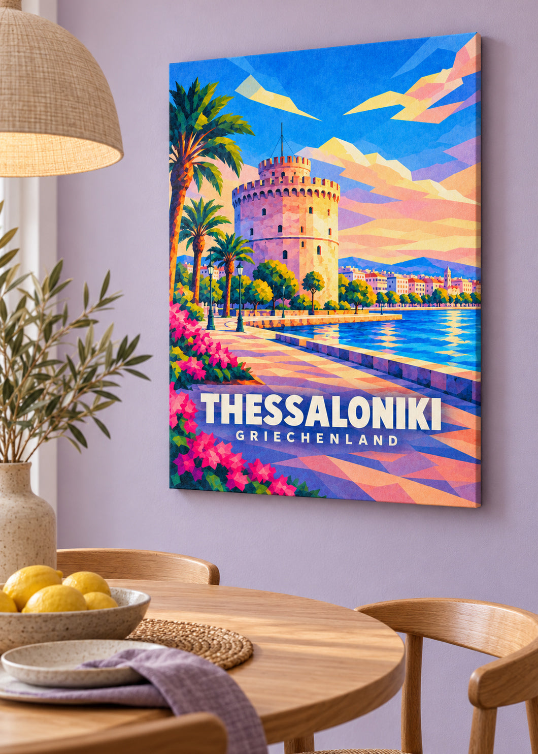 Thessaloniki, Griechenland – rahmenlose Slim-Leinwand