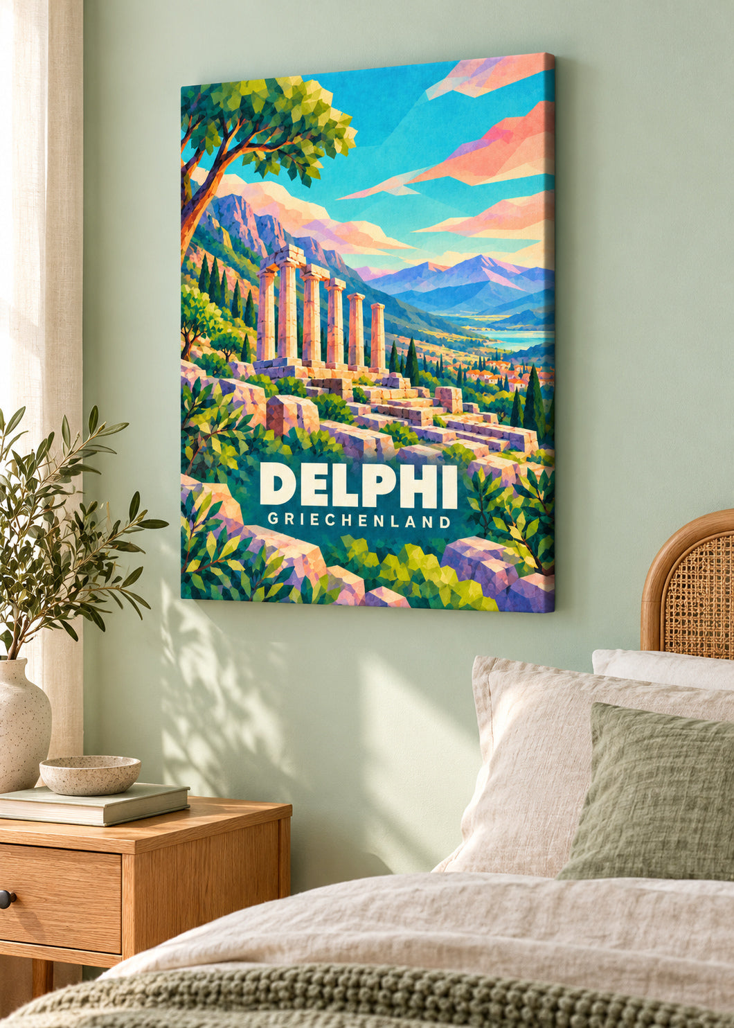 Delphi, Griechenland – rahmenlose Slim-Leinwand