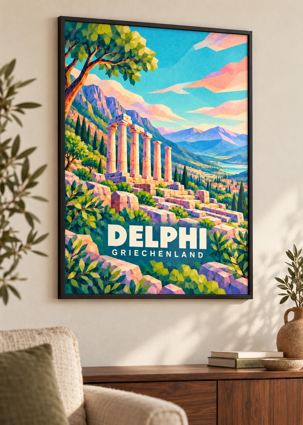 Delphi, Griechenland – schwarzer Rahmen mit Acrylglas