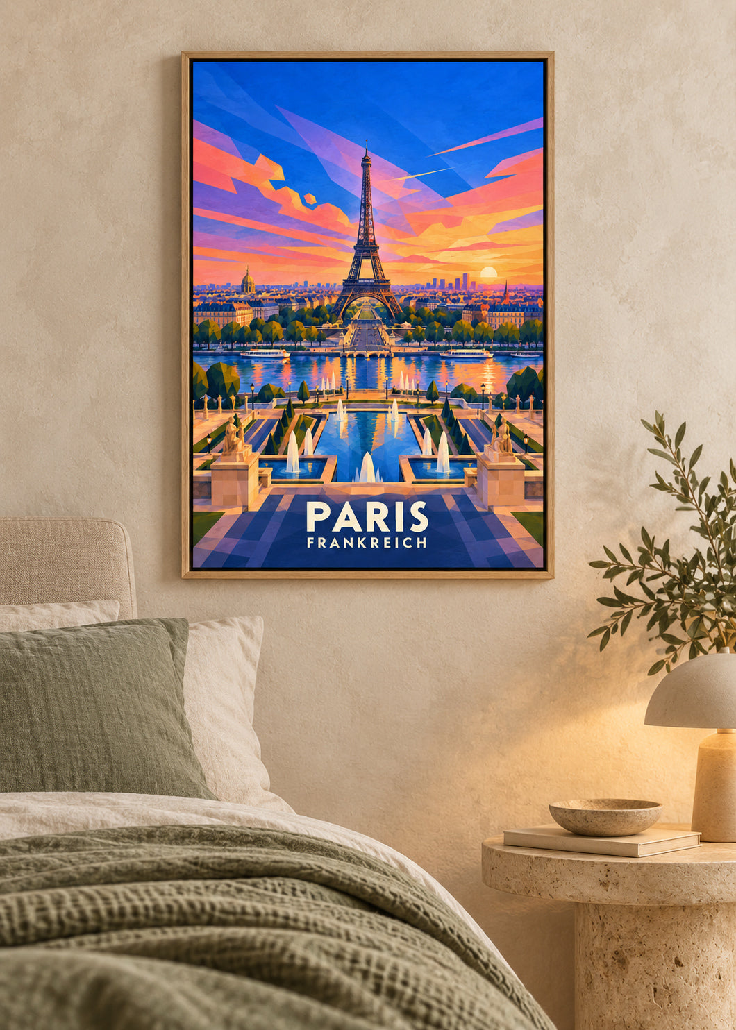 Paris Frankreich – Naturholz-Schattenfugenrahmen