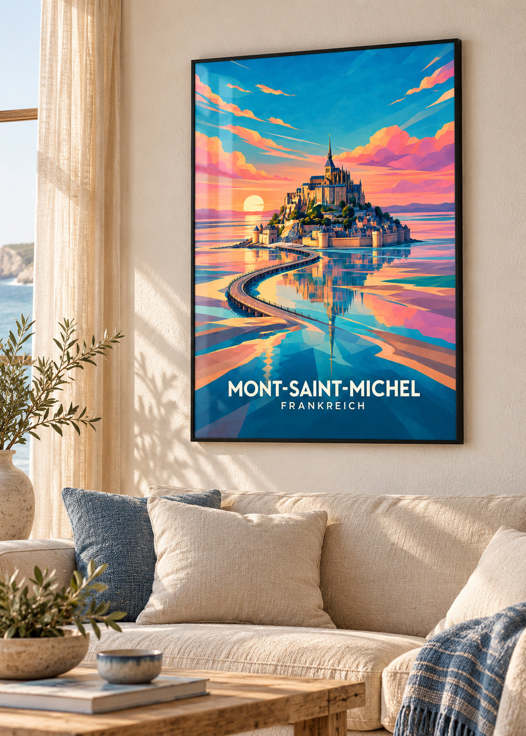 Mont-Saint-Michel Frankreich – schwarzer Rahmen
