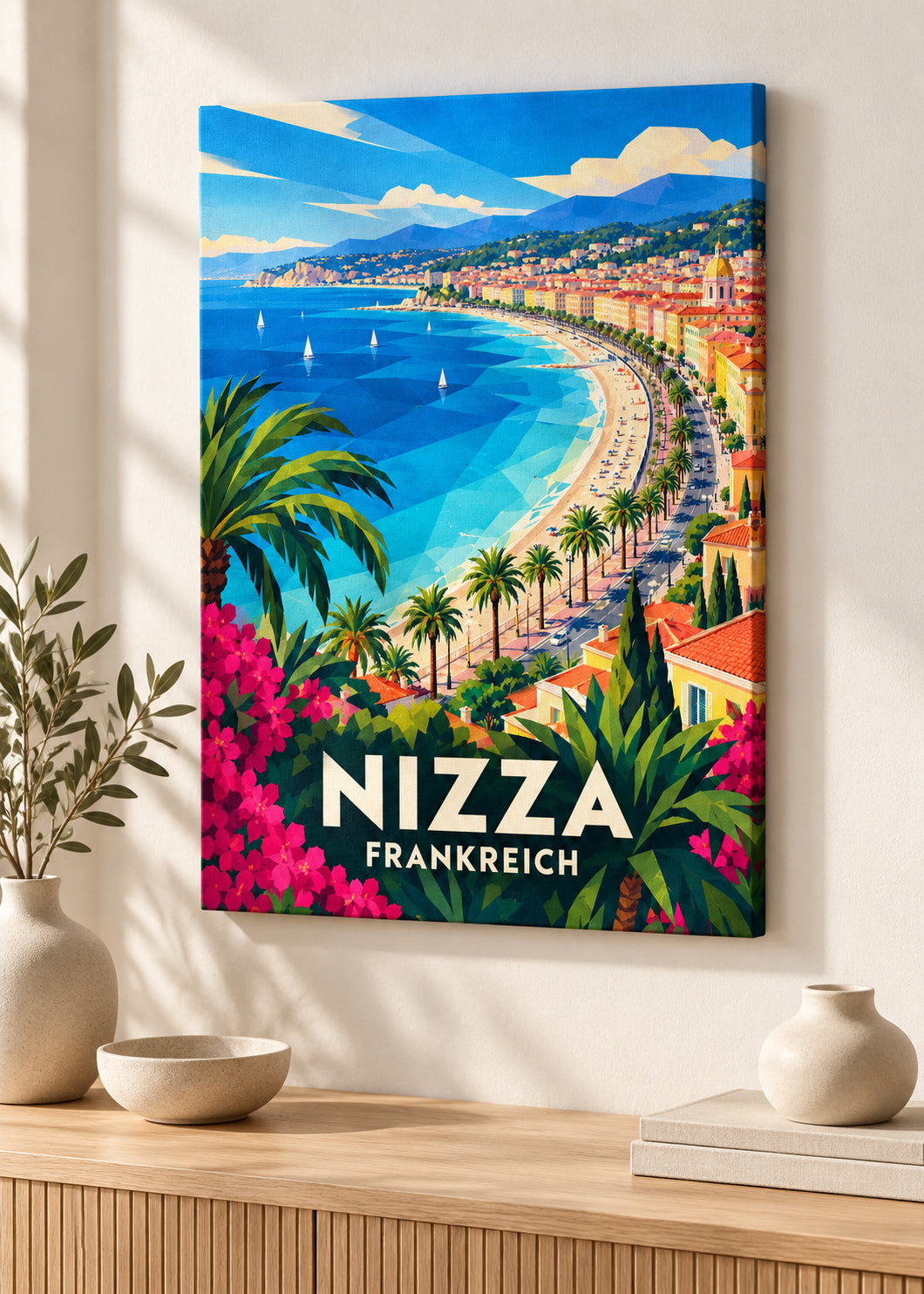 Nizza Frankreich – Slim-Leinwand