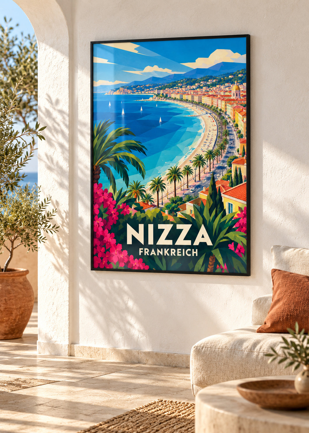 Nizza Frankreich – schwarzer Rahmen