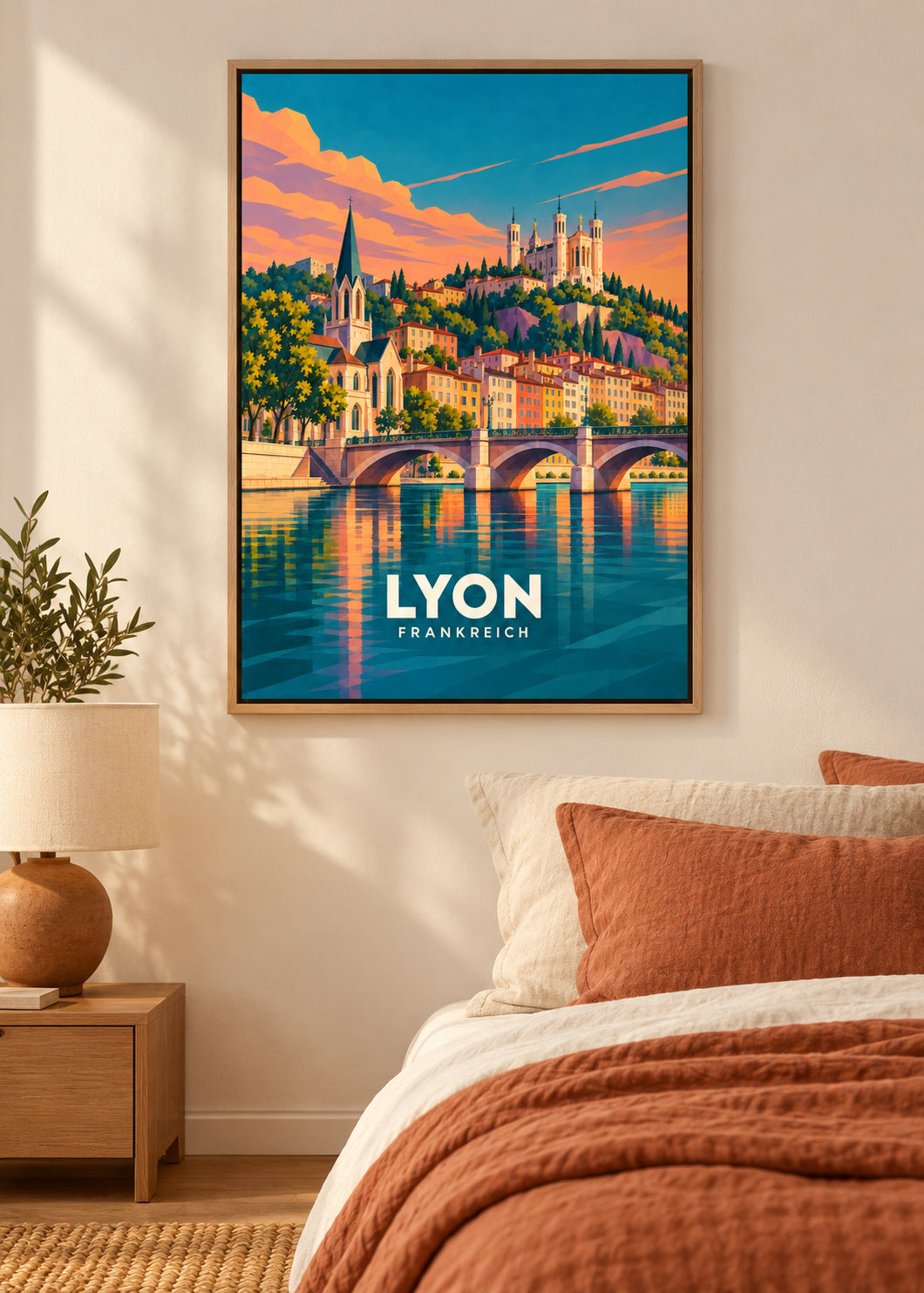 Lyon Frankreich – Naturholz-Schattenfugenrahmen