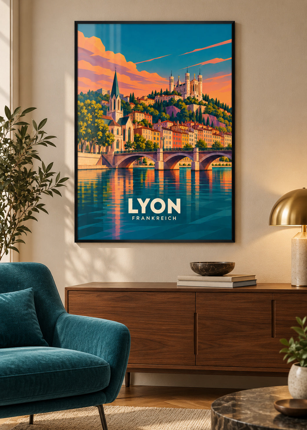 Lyon Frankreich – schwarzer Rahmen