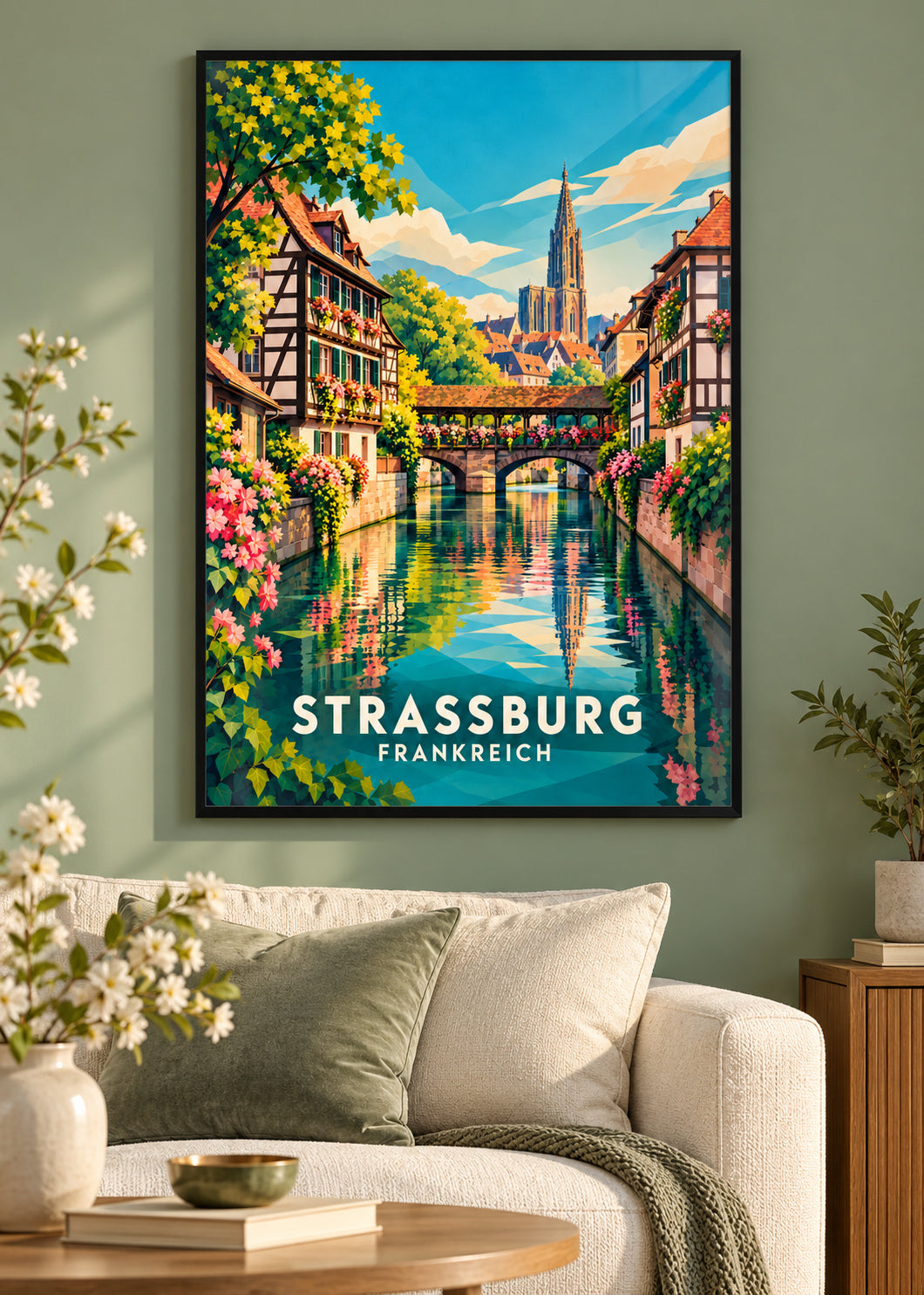 Straßburg Frankreich – schwarzer Rahmen