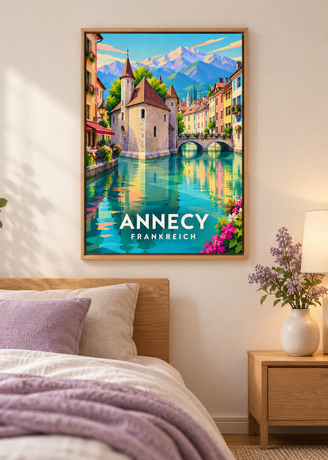 Annecy Frankreich – Naturholz-Schattenfugenrahmen