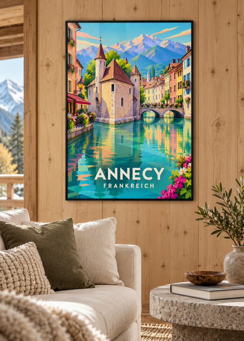 Annecy Frankreich – schwarzer Rahmen