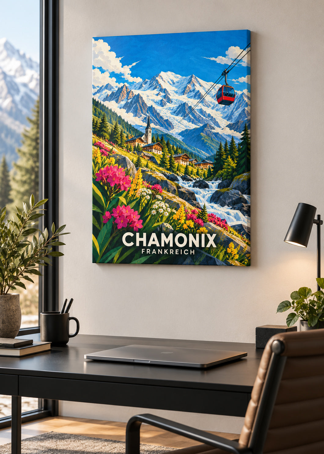 Chamonix Frankreich – Slim-Leinwand
