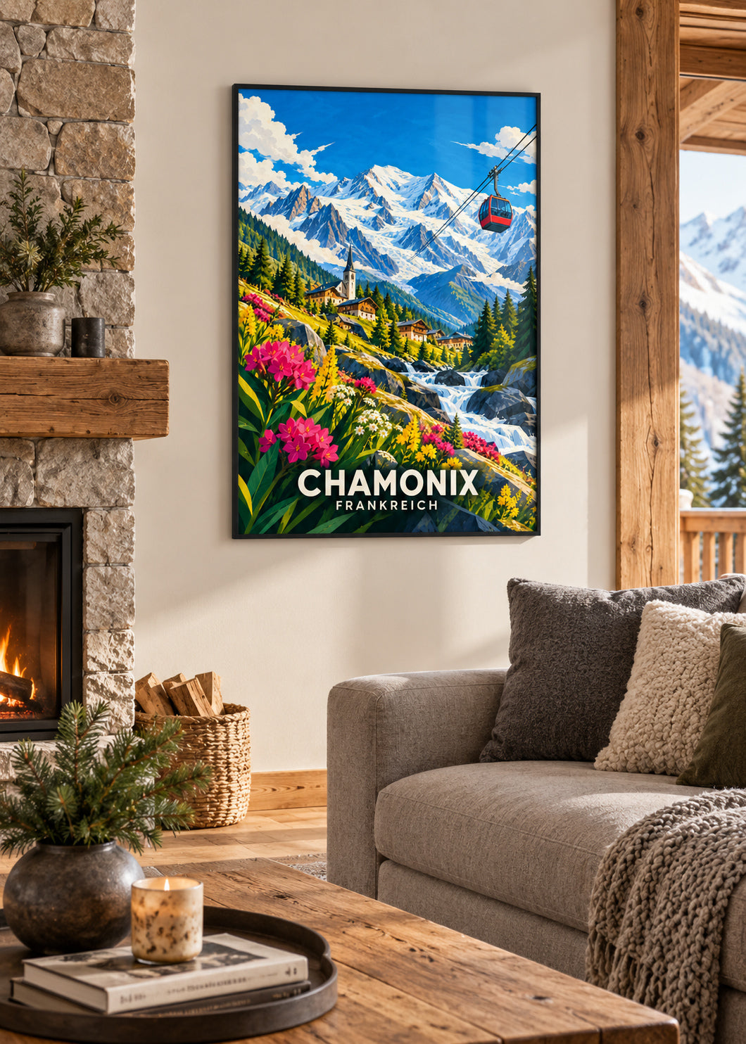 Chamonix Frankreich – schwarzer Rahmen