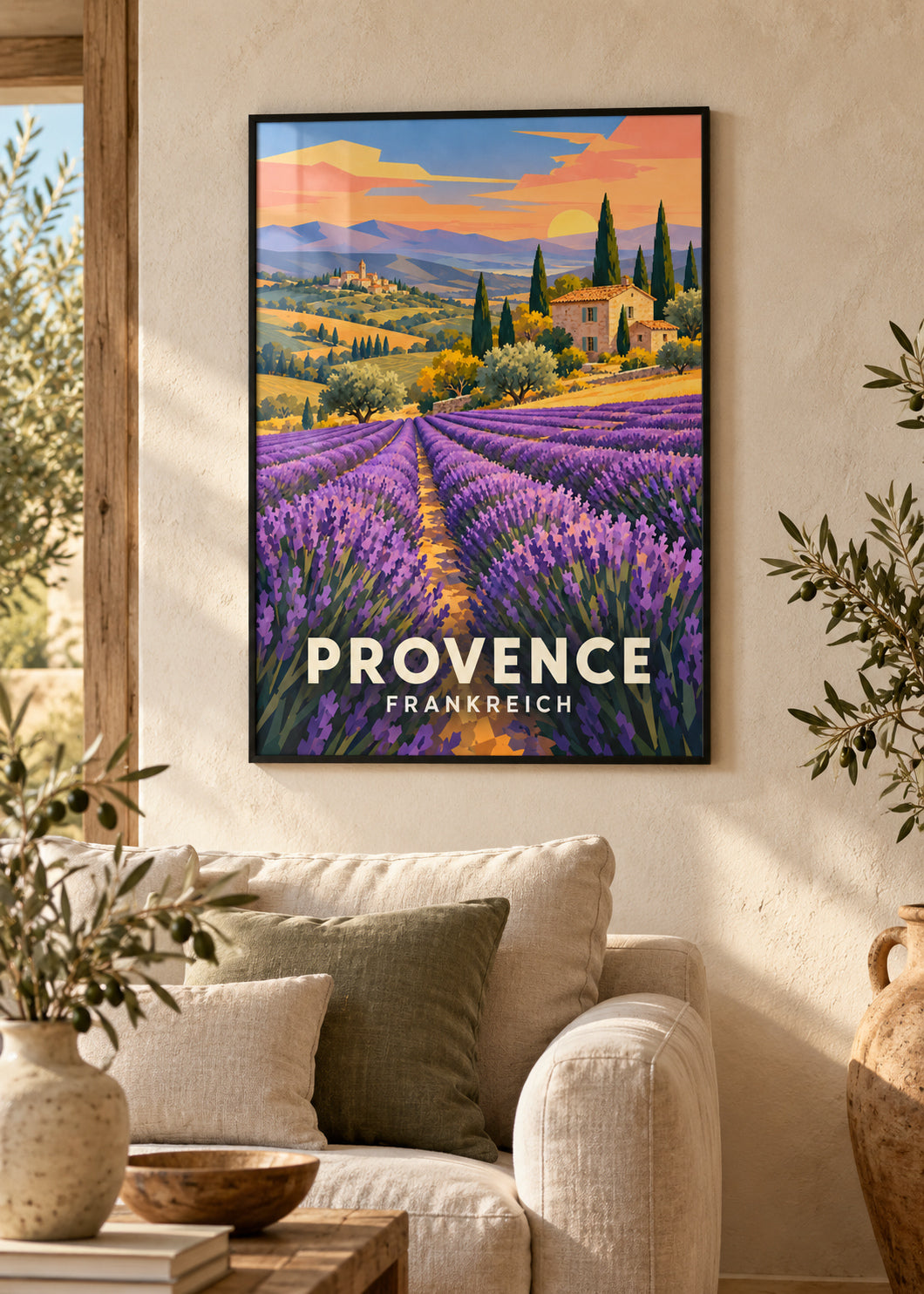 Provence Frankreich – schwarzer Rahmen