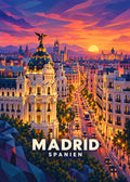 Madrid – Hauptbild – geometrische Illustration Spanien