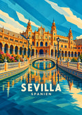 Sevilla – Hauptbild – geometrische Illustration Spanien