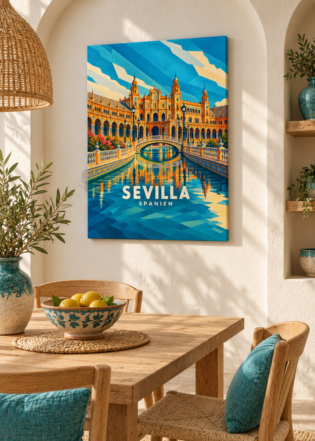 Sevilla – Slim-Leinwand – geometrische Illustration Spanien