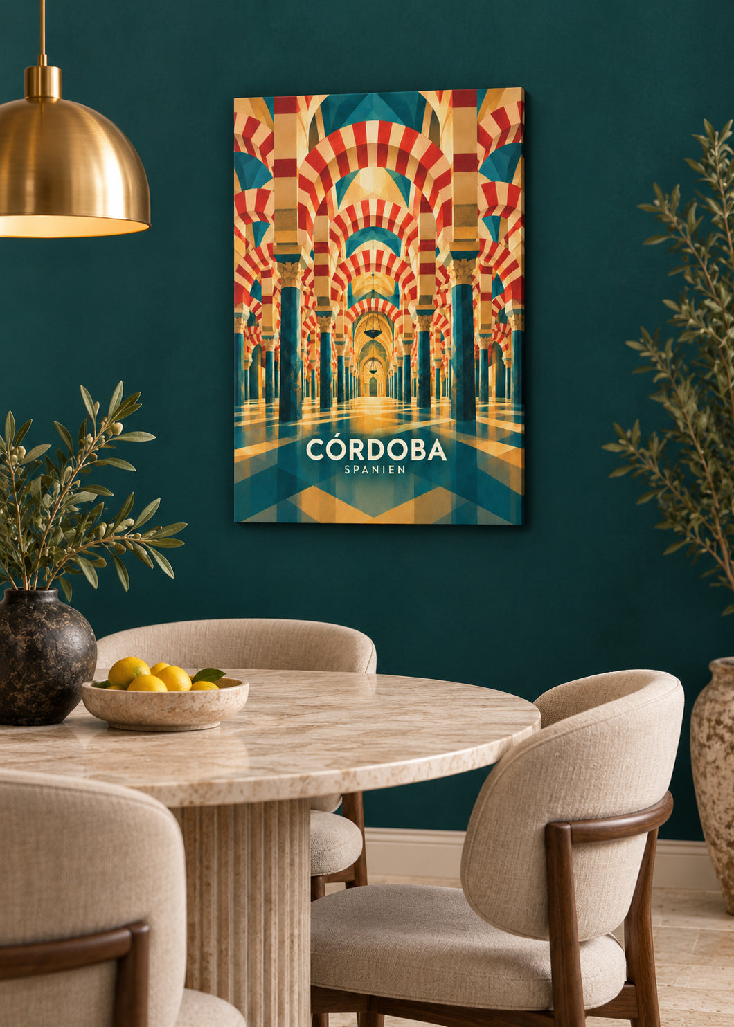 Córdoba – Slim-Leinwand – geometrische Illustration Spanien