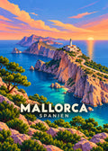 Mallorca – Hauptbild – geometrische Illustration Spanien