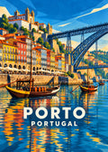 Porto – Hauptbild – geometrische Illustration Portugal