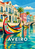 Aveiro – Hauptbild – geometrische Illustration Portugal