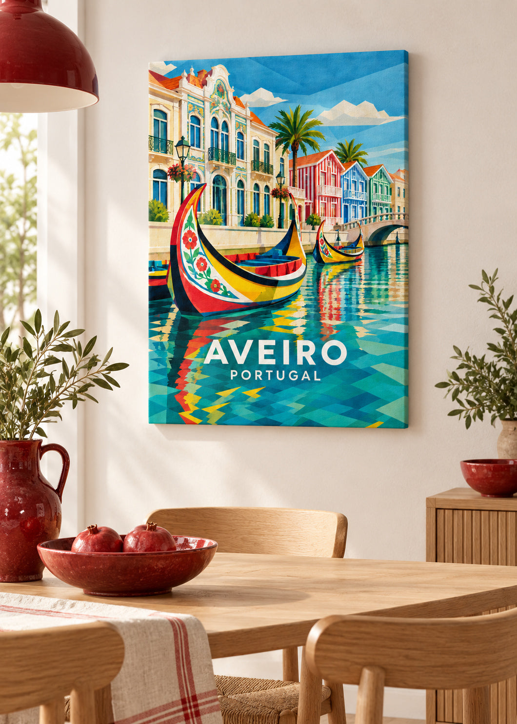 Aveiro – Slim-Leinwand – geometrische Illustration Portugal