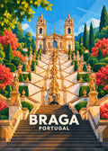 Braga – Hauptbild – geometrische Illustration Portugal