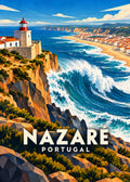 Nazaré – Hauptbild – geometrische Illustration Portugal
