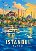 Istanbul – Hauptbild – geometrische Illustration Türkei