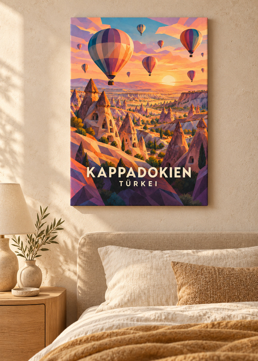 Kappadokien – Slim-Leinwand – geometrische Illustration Türkei