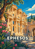 Ephesos – Hauptbild – geometrische Illustration Türkei