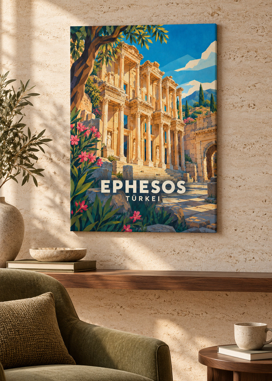 Ephesos – Slim-Leinwand – geometrische Illustration Türkei