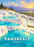 Pamukkale – Hauptbild – geometrische Illustration Türkei