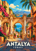 Antalya – Hauptbild – geometrische Illustration Türkei