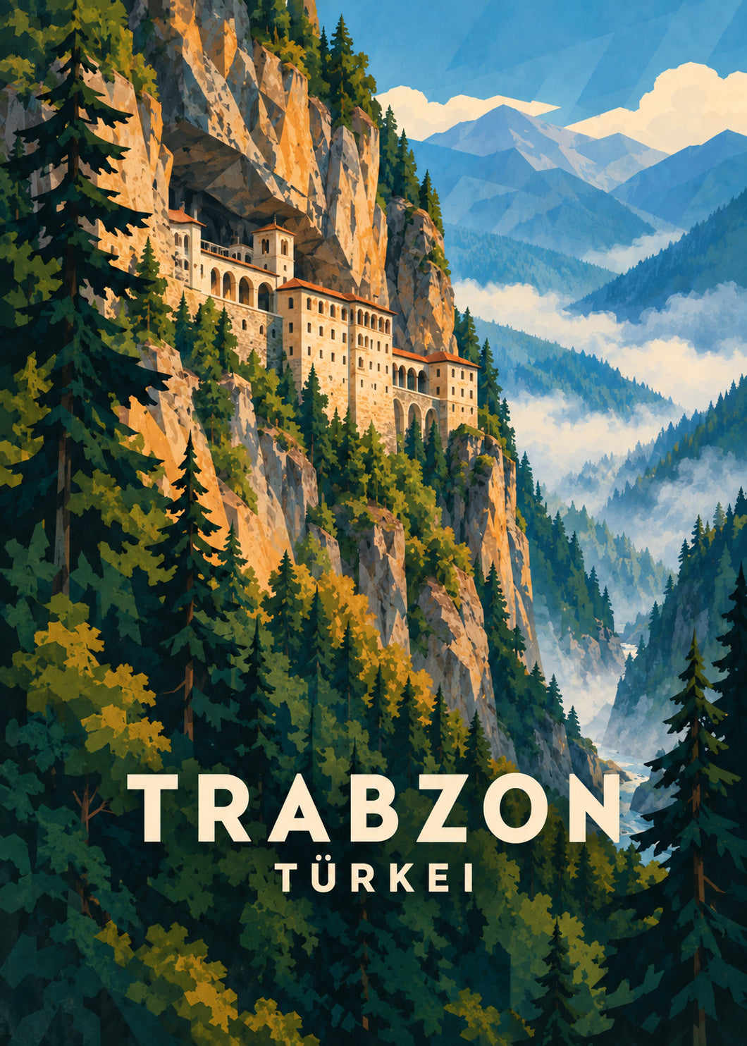 Trabzon – Hauptbild – geometrische Illustration Türkei
