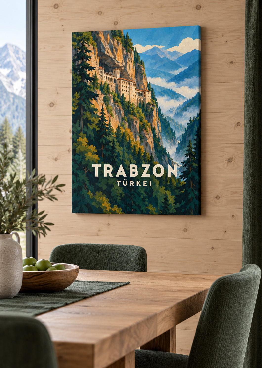 Trabzon – Slim-Leinwand – geometrische Illustration Türkei