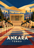 Ankara – Hauptbild – geometrische Illustration Türkei