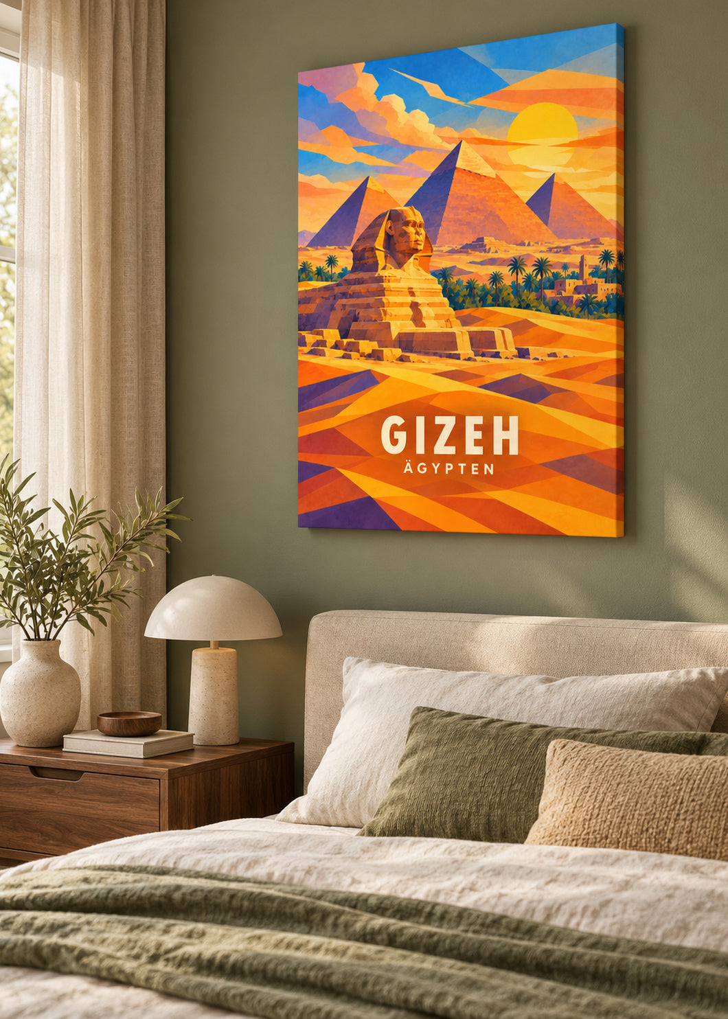 Gizeh – Ägypten – mockup-leinwand