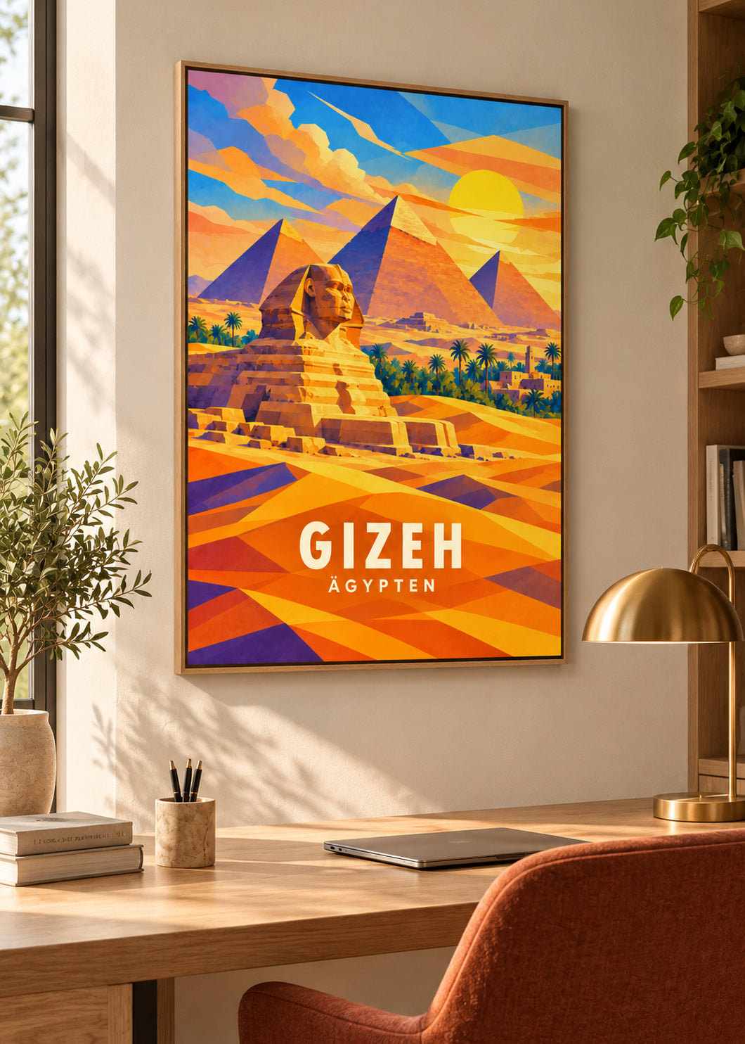 Gizeh – Ägypten – mockup-naturholz