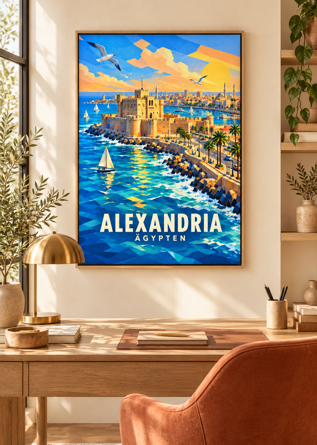 Alexandria – Ägypten – mockup-naturholz