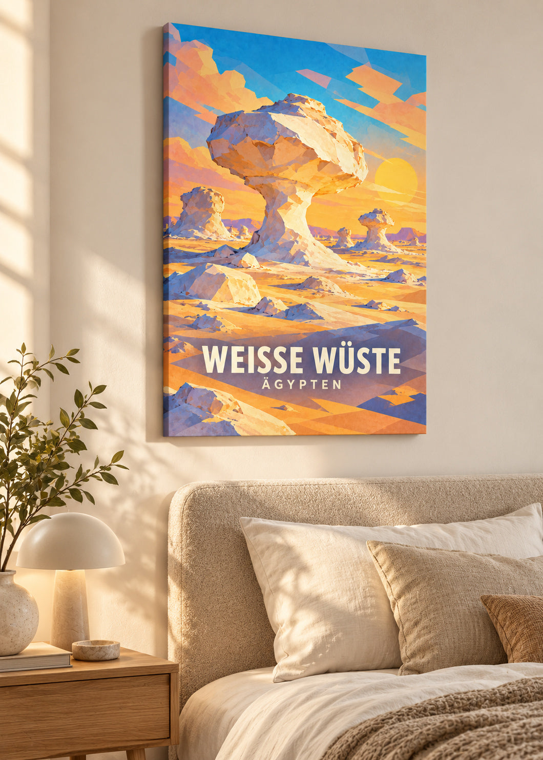 Weiße Wüste – Ägypten – mockup-leinwand