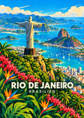 Rio de Janeiro – Brasilien – Geometrische Illustration