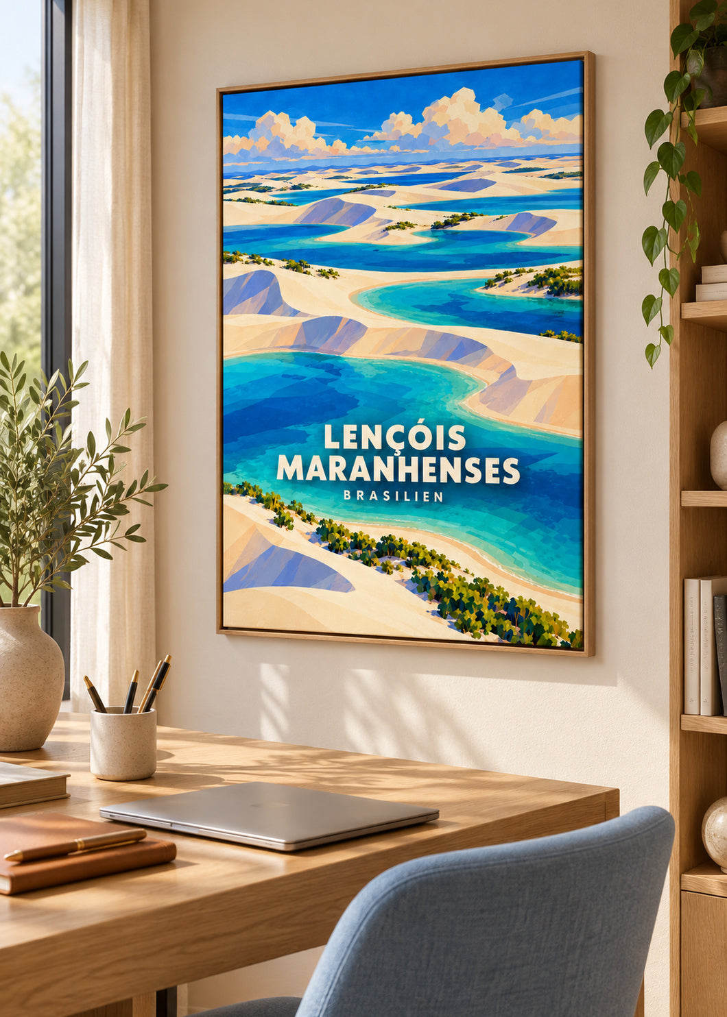 Lençóis Maranhenses – Brasilien – Leinwand mit Naturholzrahmen