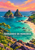 Fernando de Noronha – Brasilien – Geometrische Illustration