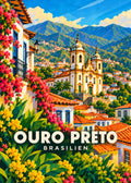 Ouro Preto – Brasilien – Geometrische Illustration