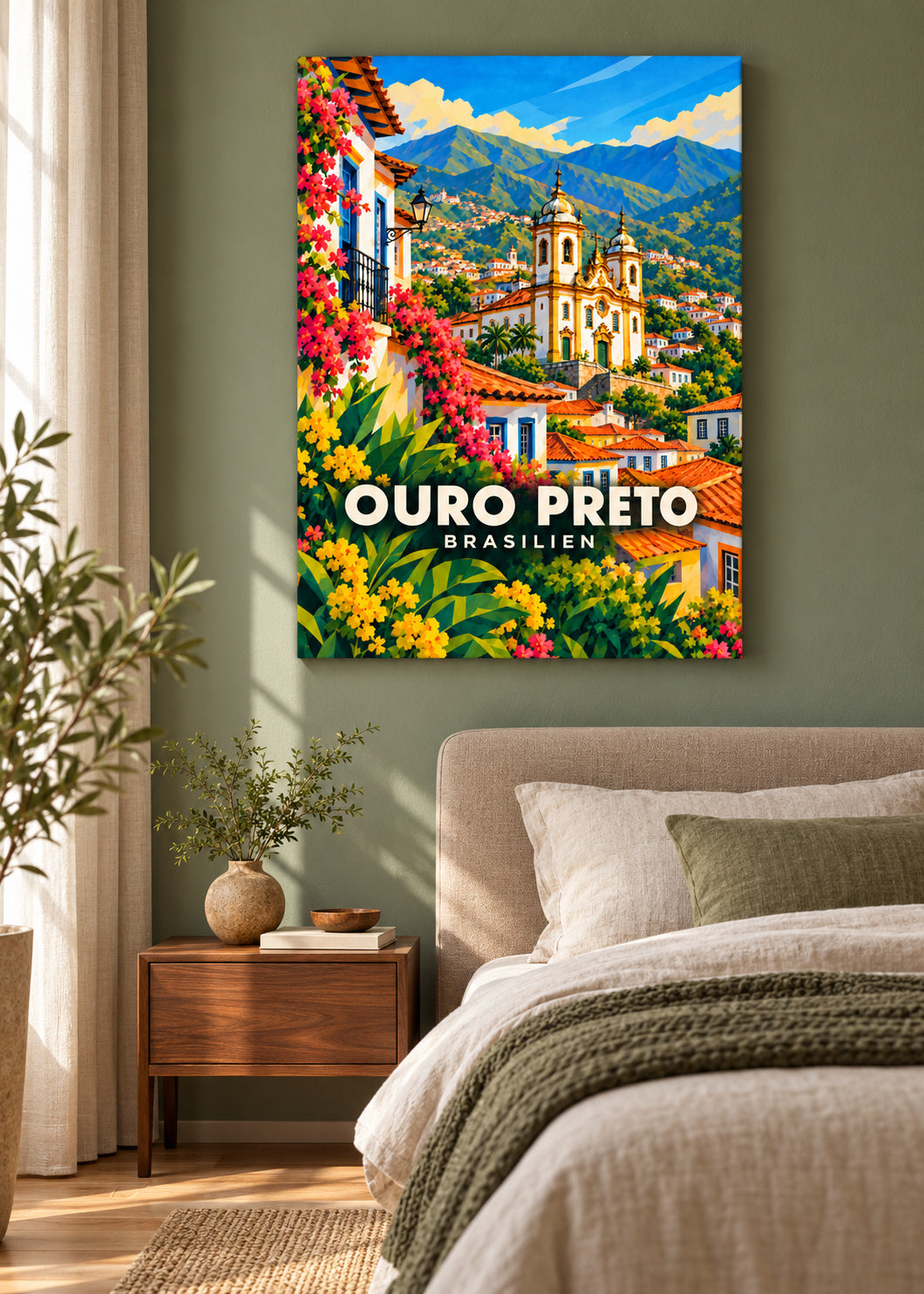 Ouro Preto – Brasilien – Leinwand ohne Rahmen