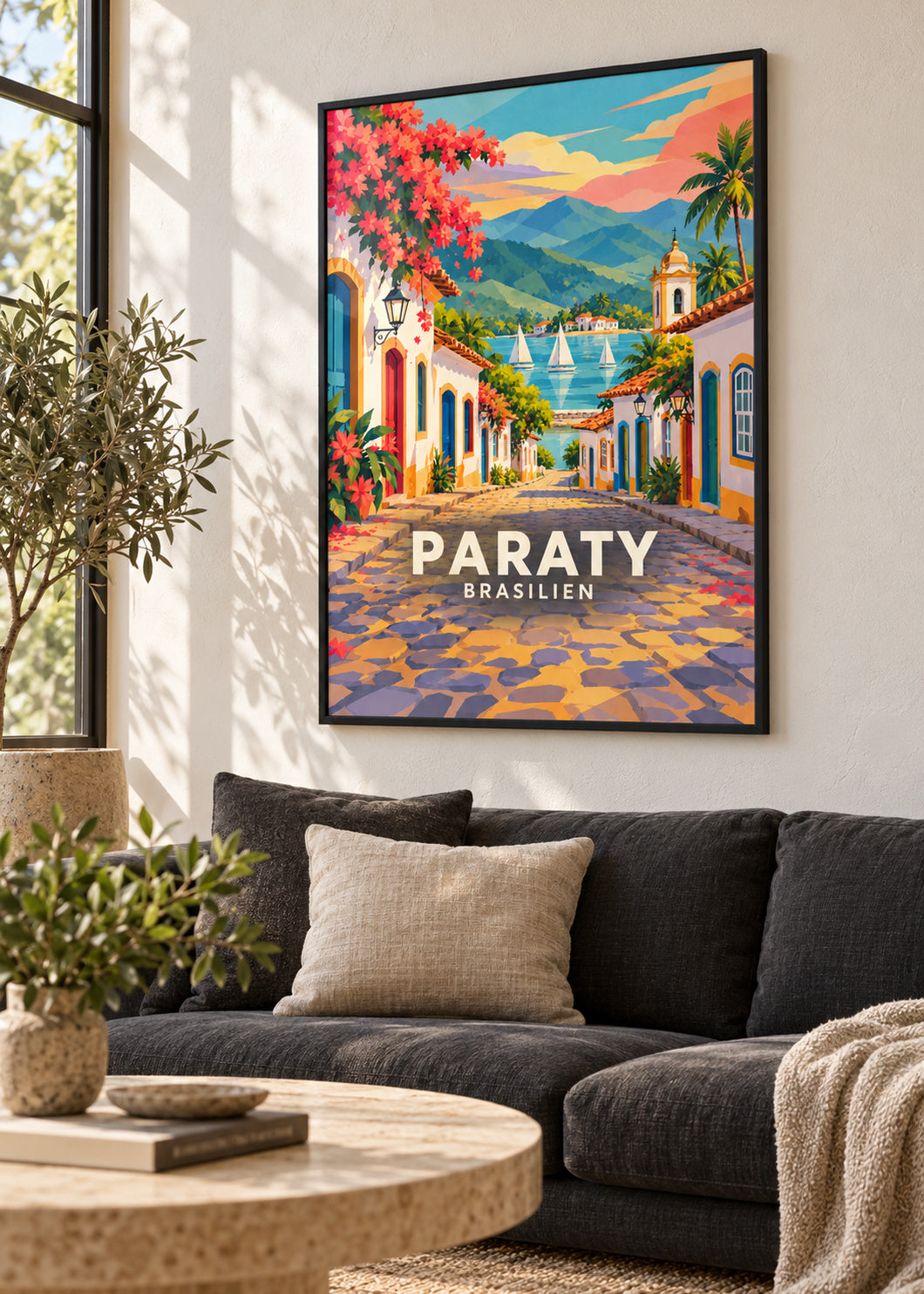 Paraty – Brasilien – Poster mit schwarzem Rahmen