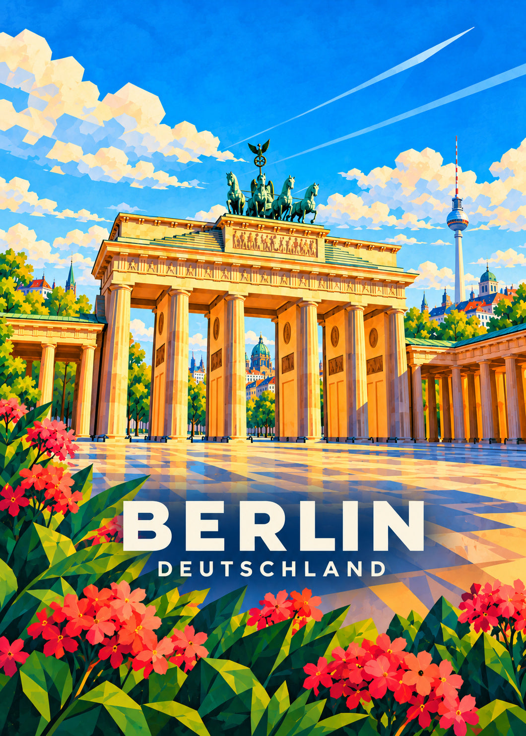 Berlin – Deutschland – Geometrische Illustration