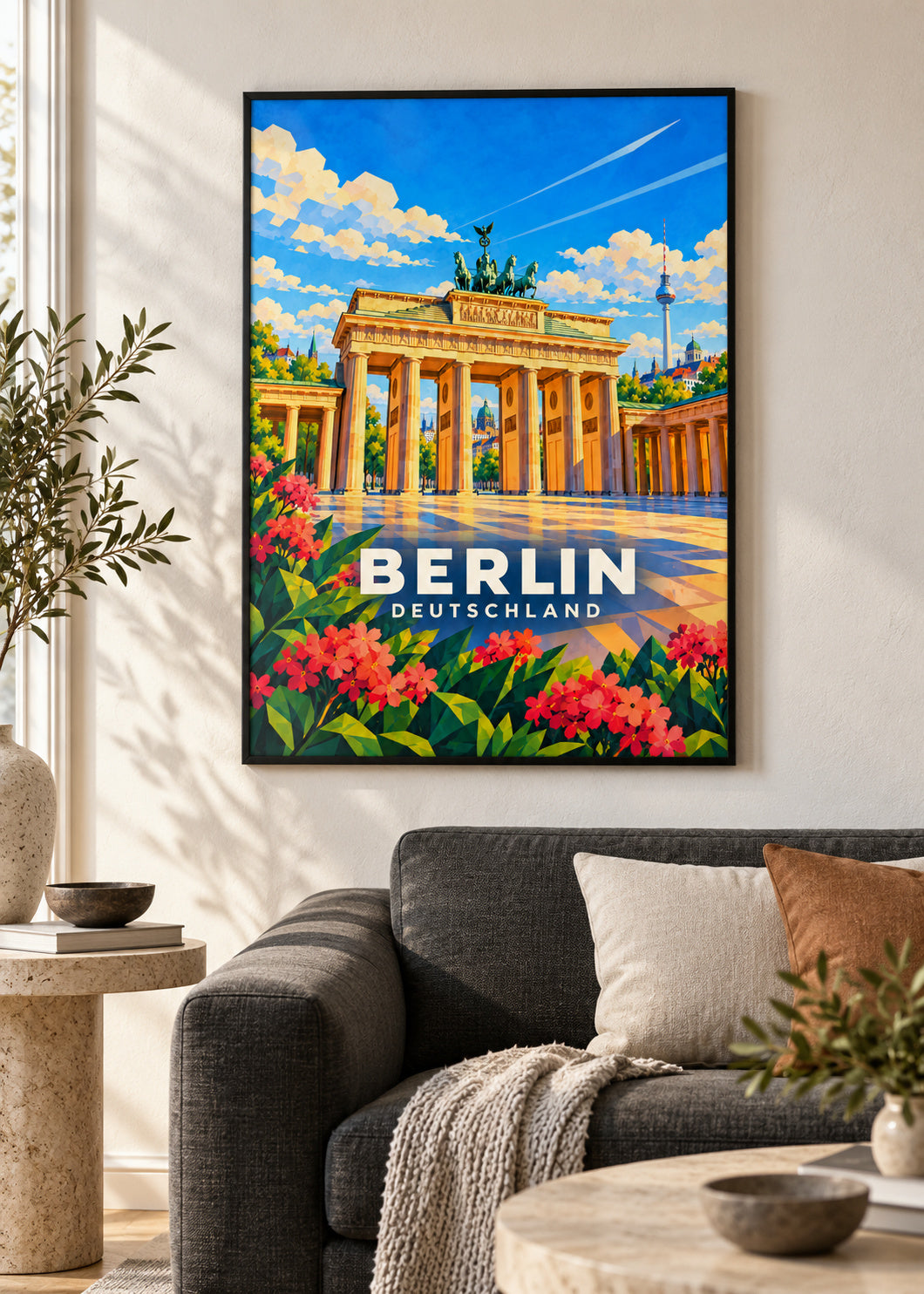 Berlin – Deutschland – Poster mit schwarzem Rahmen