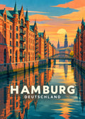 Hamburg – Deutschland – Geometrische Illustration