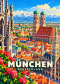 München – Deutschland – Geometrische Illustration