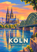 Köln – Deutschland – Geometrische Illustration